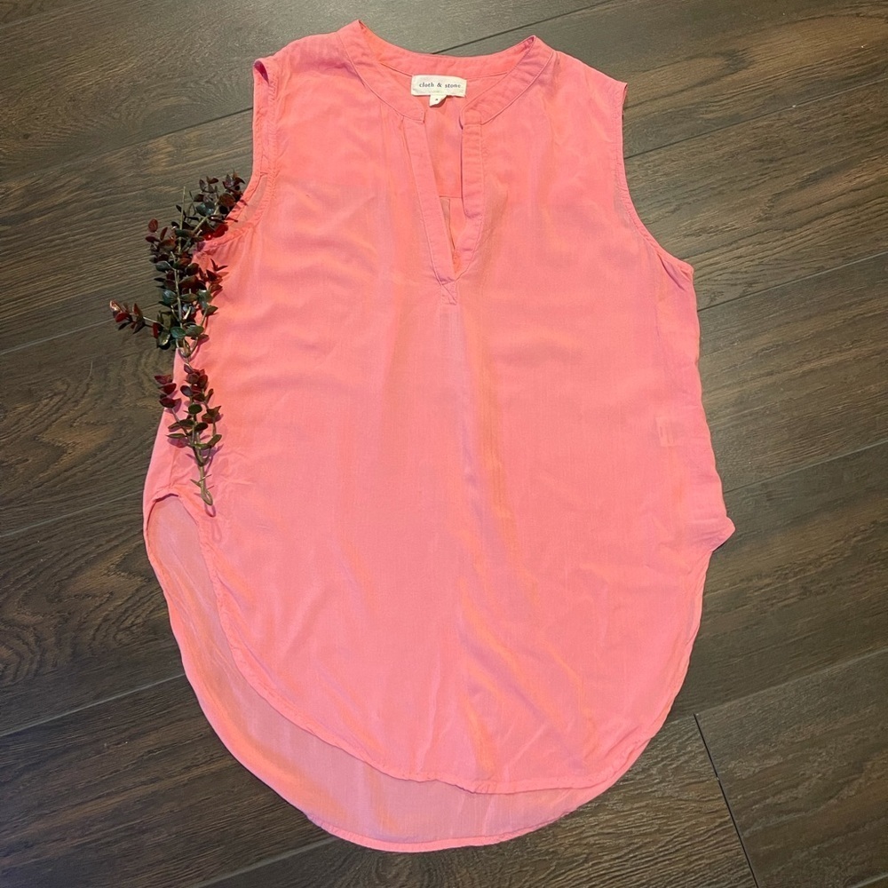 Anthropologie Cloth + Stone pink blouse